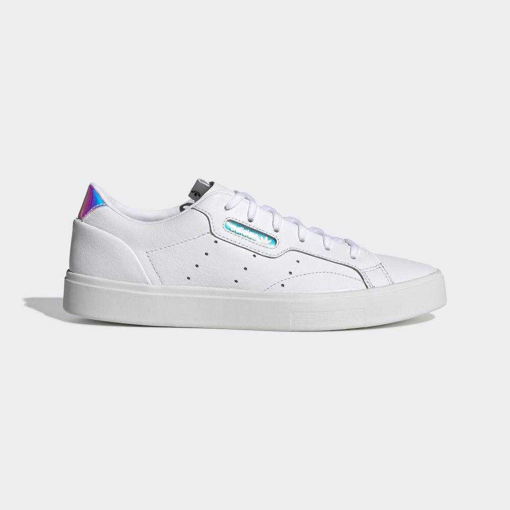 Adidas Women's Sleek Originals Shoes White/Black Ireland EG2685